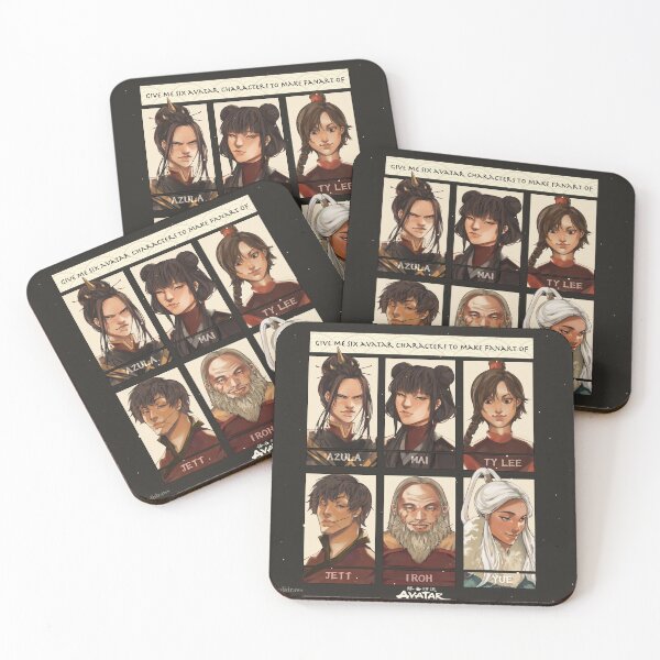 Item preview, Avatar the Last Airbender 6 Character Fan Art pt. 1 (Azula, Mai, Ty Lee, Jett, Iroh, Yue) designed and sold by Oliuss Art.
