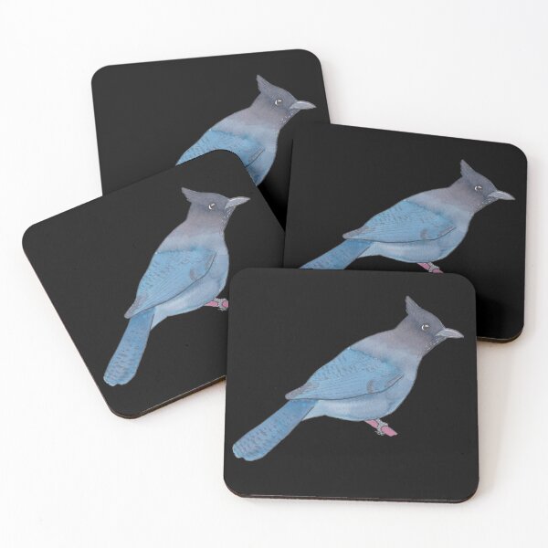 Item preview, Steller's Jay watercolor bird species art designed and sold by TheWaterBirds.