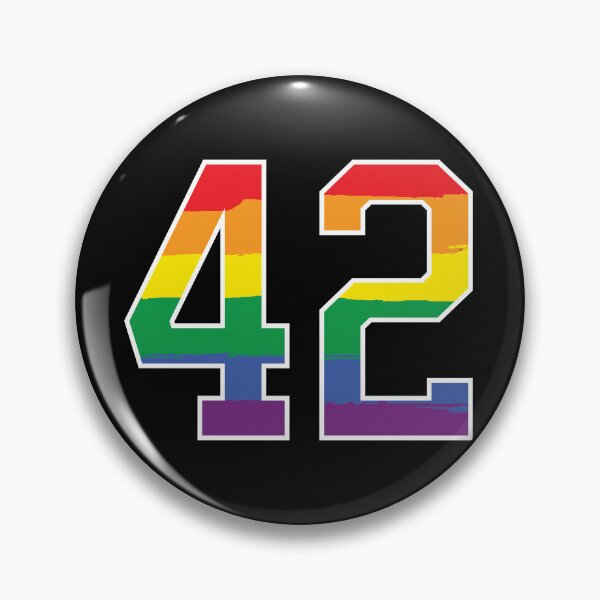 Item preview, Number 42 Rainbow LGBT pride forty two designed and sold by LoveIsColorful.