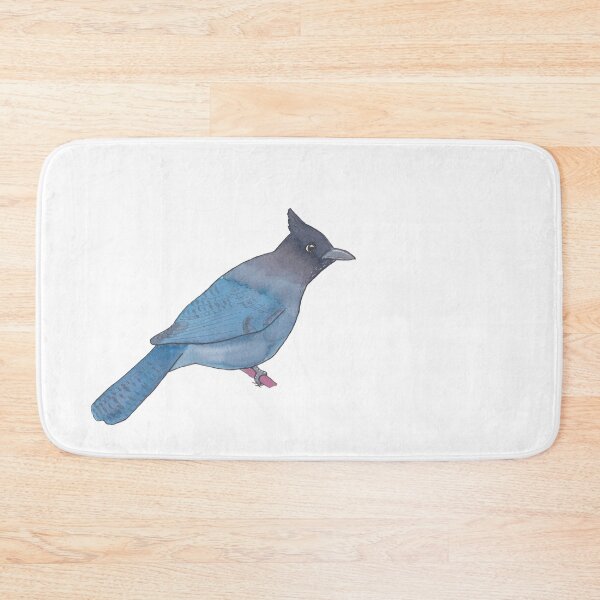 Item preview, Steller's Jay watercolor bird species art designed and sold by TheWaterBirds.