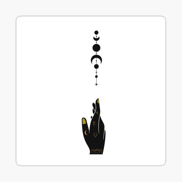 hand to the moon Sticker