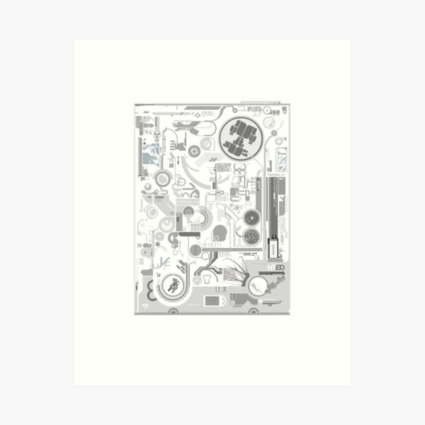 alient techno computer chip Art Print