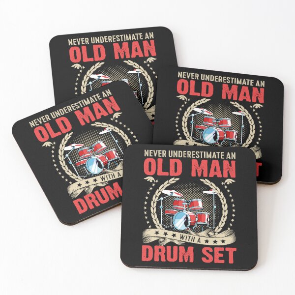 Item preview, Never Underestimate An Old Man With A Drum Set - Funny Drummer  designed and sold by Shirt Happenz.