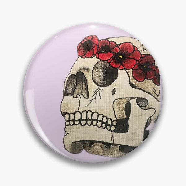 Item preview, Red Poppies Crown on Skull Artwork - No Background designed and sold by A. R.  Knowles.