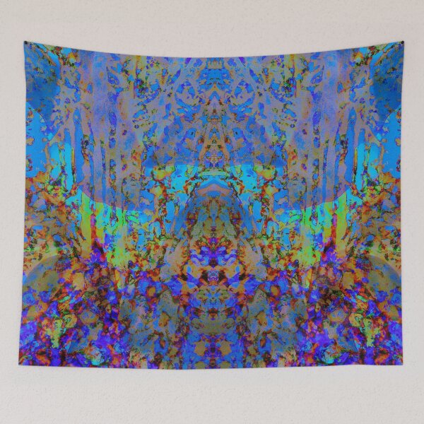 Item preview, Blue Zone Abstract expressionist Gamer science fiction art work designed and sold by EdwardMonet.