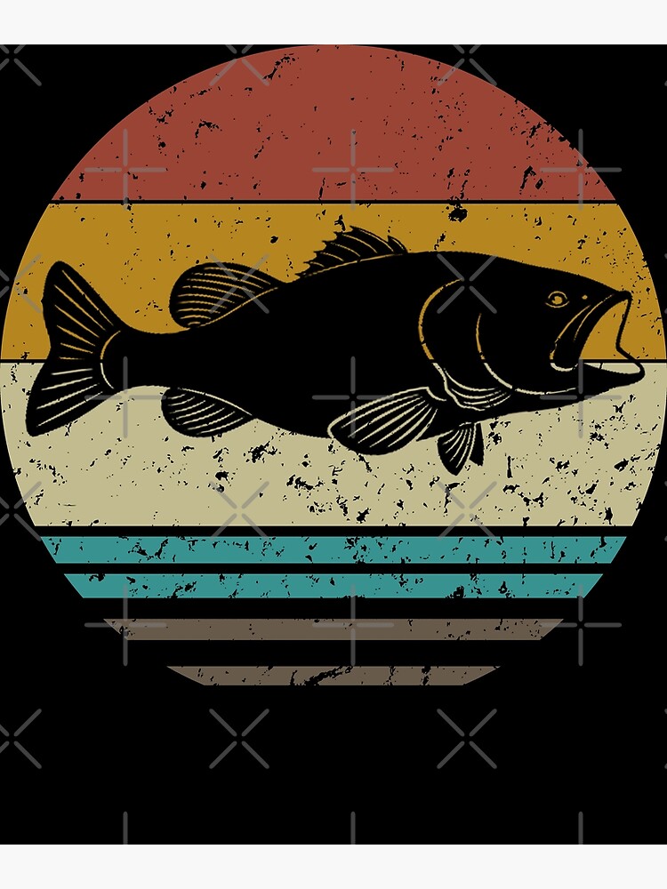 Bass Fishing Fish Vintage Retro Bass Fishing lovers | Poster