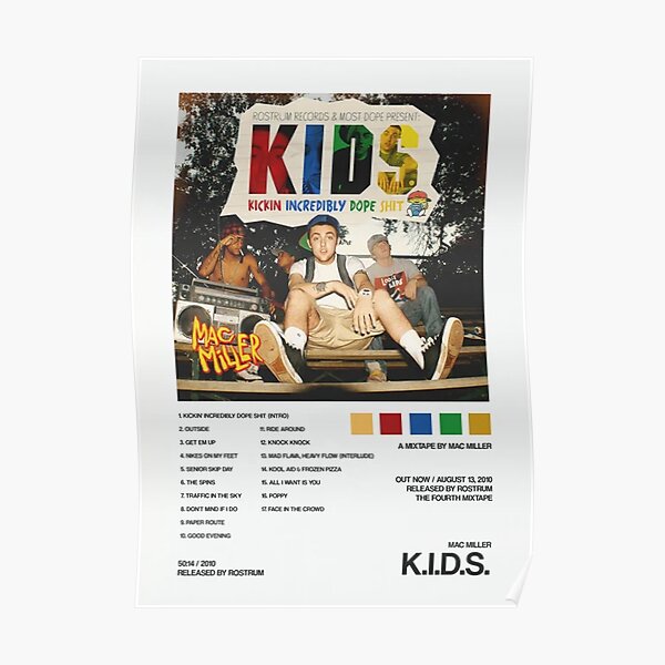 Rainbow Kids Color Mac Poster Poster