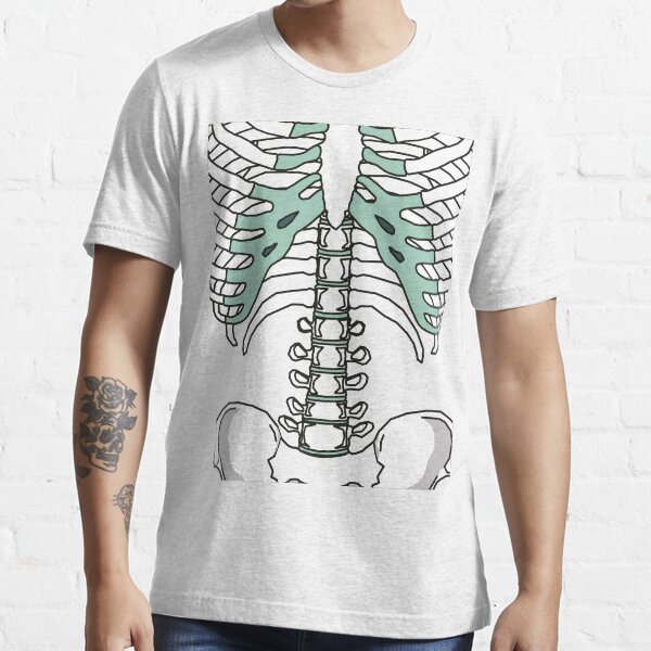 Glowing Skeleton Rib Cage Halloween Men's Tshirt - Crazy Dog T-Shirts