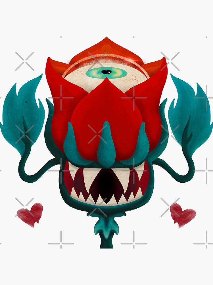 Thumbnail 3 of 3, Sticker, Man Eater designed and sold by Flickingjane.