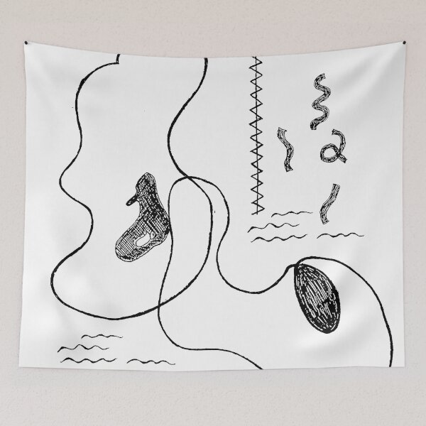 Item preview, hand draw abstract lines designed and sold by quinnstyle.