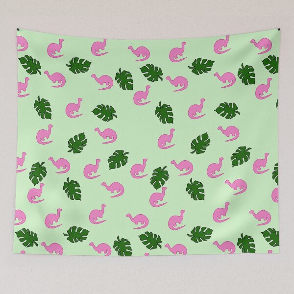 Item preview, Pink dinosaurs on parade designed and sold by rosannalouise.