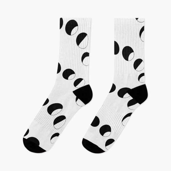 Item preview, Minimalist moon phases black and white sticker designed and sold by streetMugs.