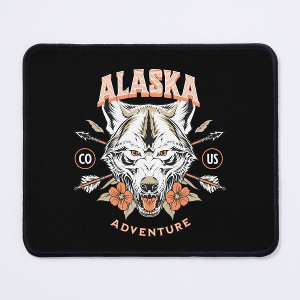 Item preview, Denali Juneau anchorage Fairbanks North Pole Wolf Head Vintage Alaska designed and sold by CattlettArt.