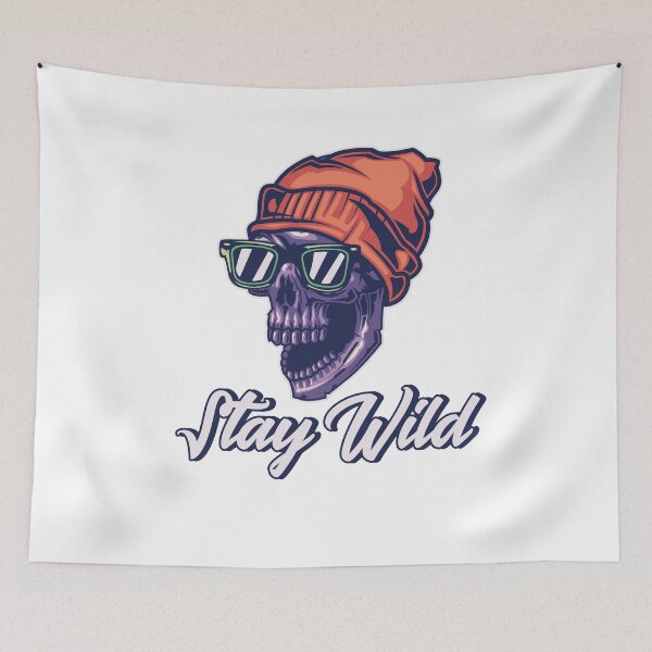 Item preview, stay wild skull  designed and sold by shoping11228.
