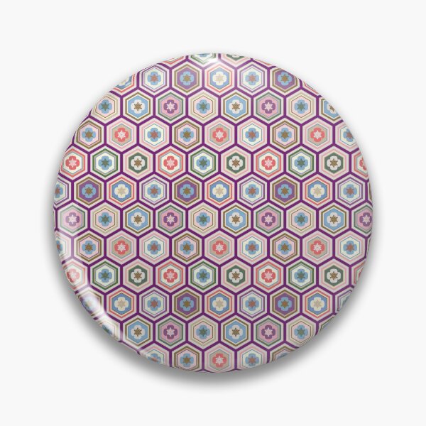 Item preview, Hexagon and flower pattern designed and sold by Blacklinesw9.