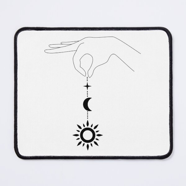 Item preview, Sticker minimaliste de magie mystique pentagramme noir et blanc designed and sold by streetMugs.