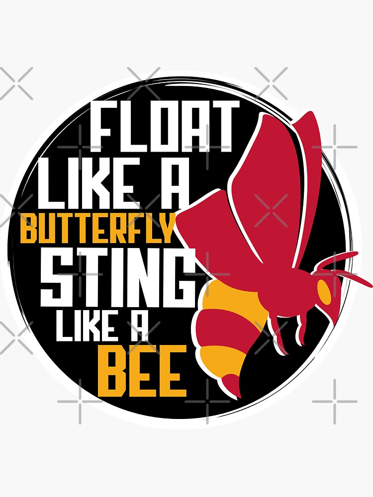 "Float Like A Butterfly Ali Quote" Sticker for Sale by amyshiroi