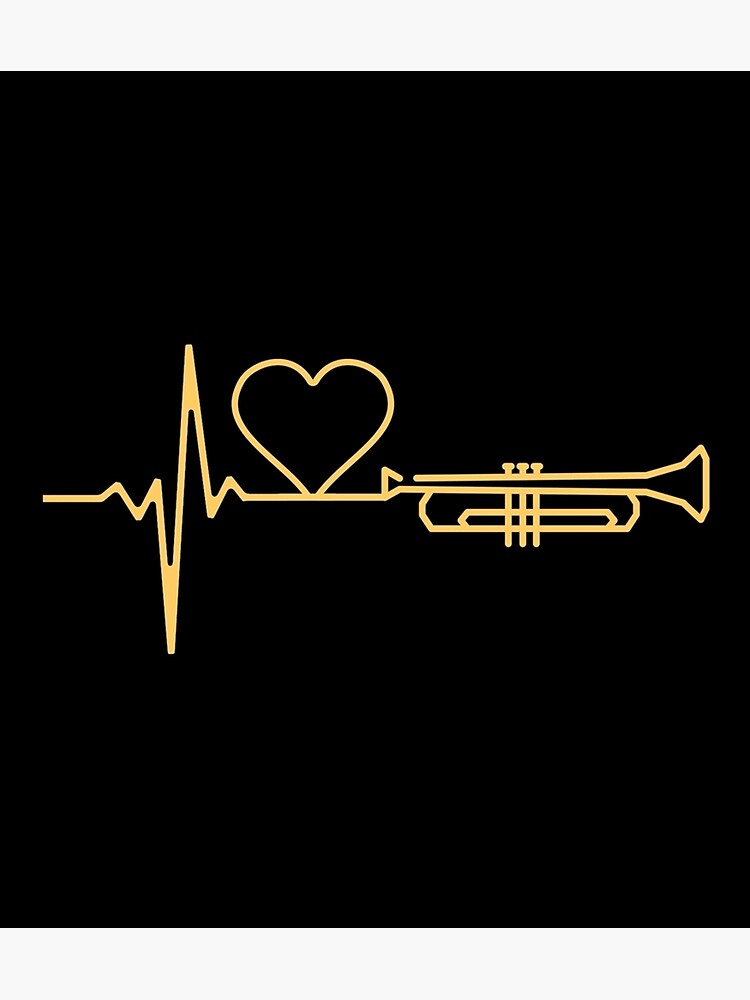 Trumpet Heartbeat Poster Poster For Sale By Kendalmaso Redbubble