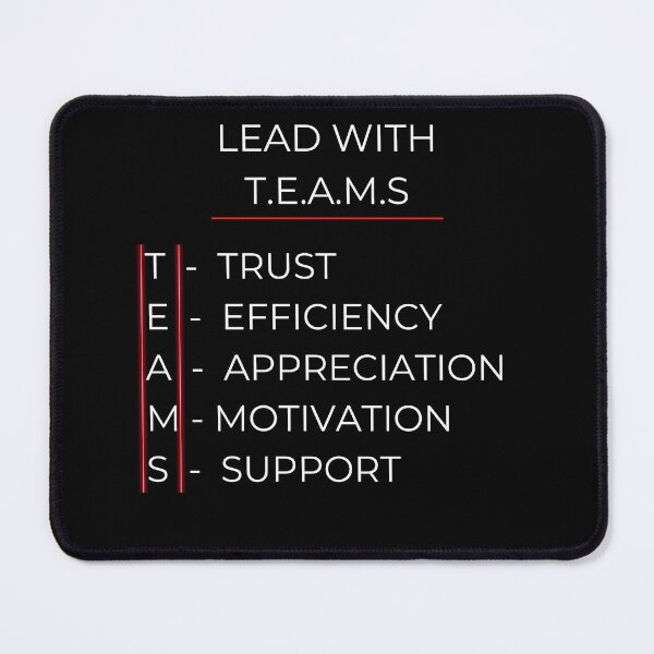 Item preview, Lead With T.E.A.M.S - Motivational Theme designed and sold by signshirtz.