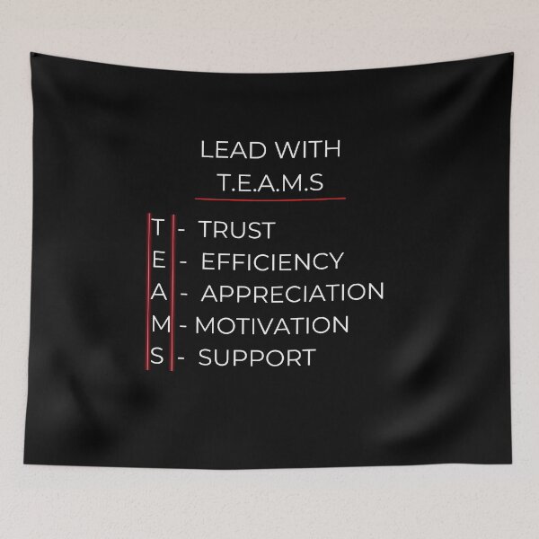 Item preview, Lead With T.E.A.M.S - Motivational Theme designed and sold by signshirtz.