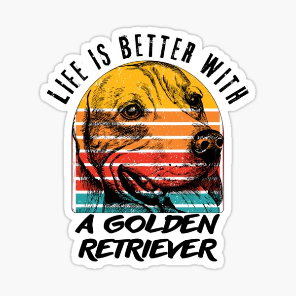 Item preview, Golden Retriever, das Leben ist besser mit einem goldenen designed and sold by BronikowskiART.