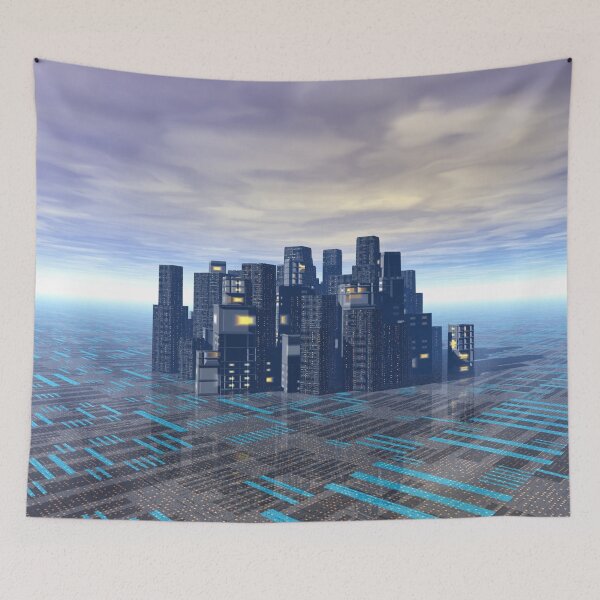 Item preview, Futuristic City Scene designed and sold by Phil Perkins.
