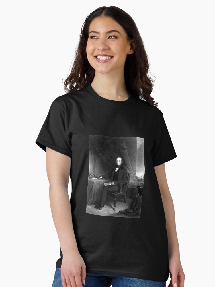 Thumbnail 2 of 7, Classic T-Shirt, Henry Clay Seated At His Desk Engraving designed and sold by warishellstore.
