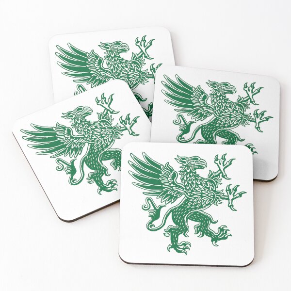 Item preview, Griffin - Forest Green and White designed and sold by Artberry.