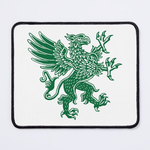 Item preview, Griffin - Forest Green and White designed and sold by Artberry.