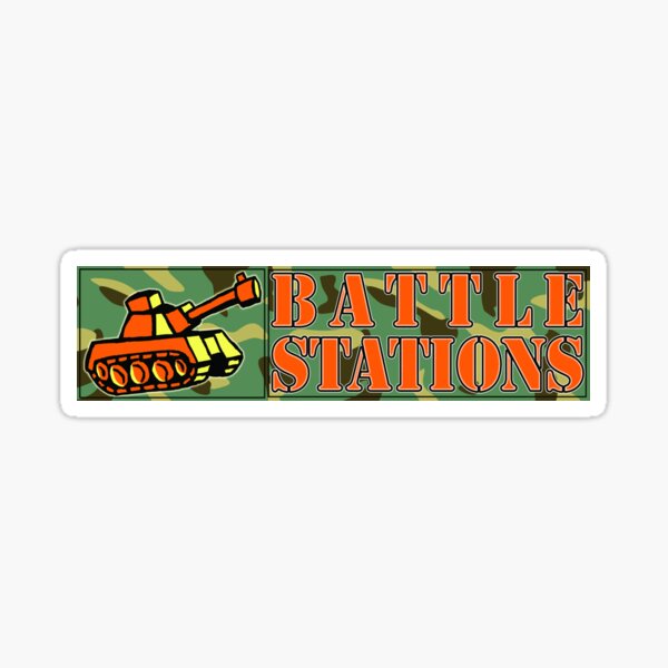 "Full BattleStations Banner Logo" Sticker for Sale by KitThomas | Redbubble