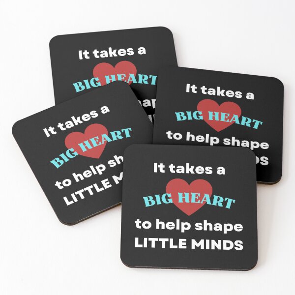 Item preview, It Takes A Big Heart Blue and Red Heart Best Teacher Design designed and sold by BestTeacher.
