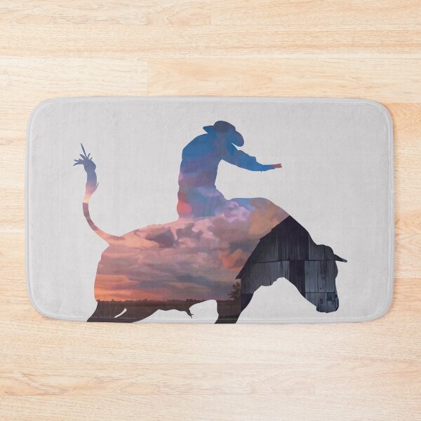 Item preview, Bull Rider 1: Farm Sunset designed and sold by Zia Frazier.