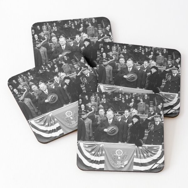 Item preview, President Hoover and First Lady Lou Henry Hoover At Football Game - 1930 designed and sold by warishellstore.
