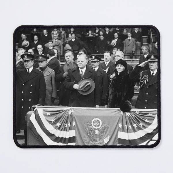 Item preview, President Hoover and First Lady Lou Henry Hoover At Football Game - 1930 designed and sold by warishellstore.