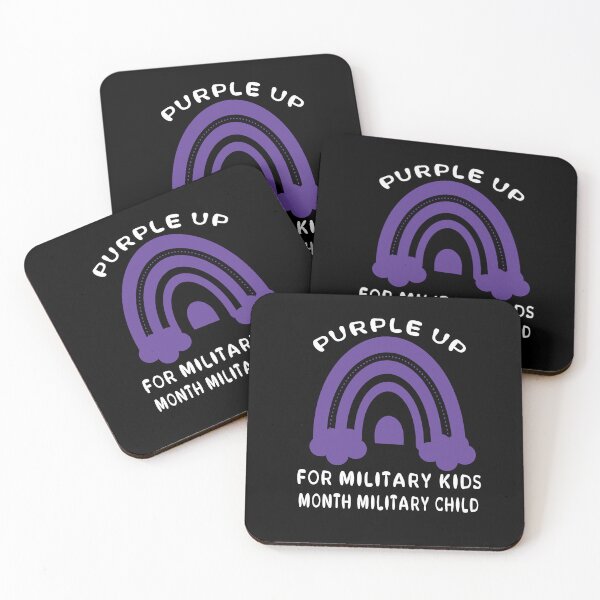 Item preview, purple up for military kids month military child rainbow designed and sold by Med ing.