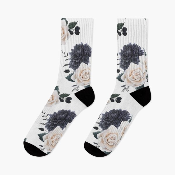 Item preview, Hand Drawn Watercolor Vintage White Roses Blackberries designed and sold by WearWolfDesigns.