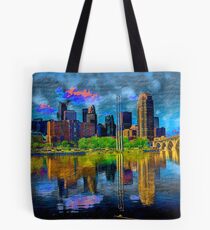 Minneapolis Skyline - Blue Tote Bag