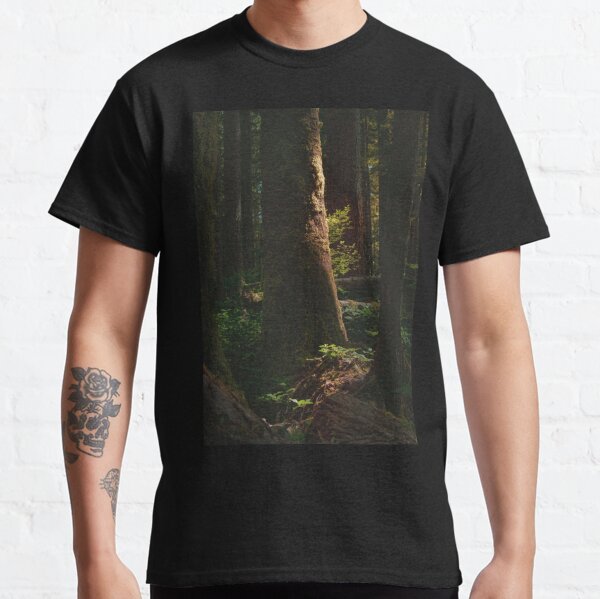 Old Growth Mossy Rainforest Afternoon in the Pacific Northwest Classic T-Shirt