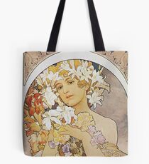 Alphonse Mucha - Flowers Tote Bag