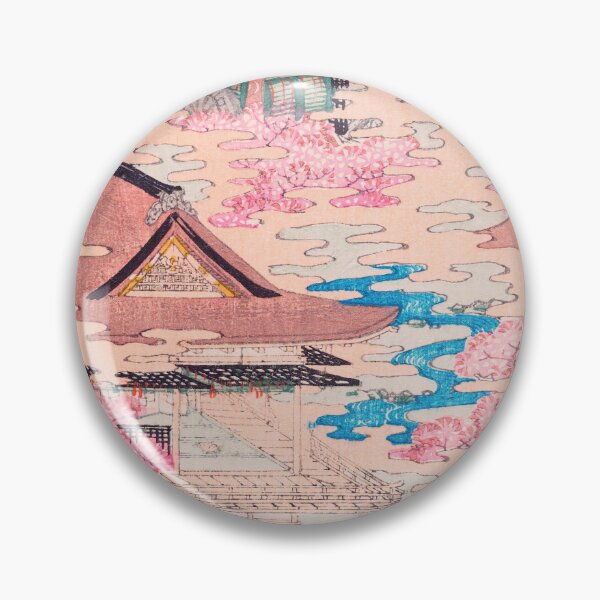 Item preview, Cherry Blossom Spring Landscape Vintage Japanese Retro Print designed and sold by VintageArchive.