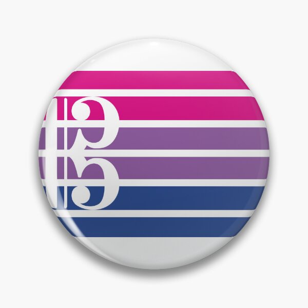 Item preview, Alto Clef Bi Flag designed and sold by ThreatNotation.
