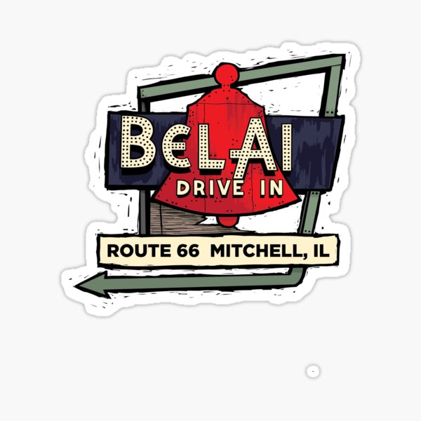 Route 66 Bel Air Drive In Sticker