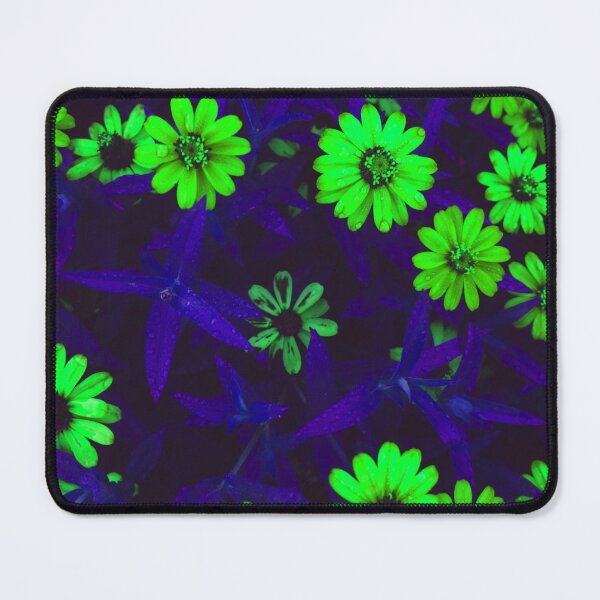 Item preview, Floral Green and Blue Zinnia Flower Pattern designed and sold by Einstein12345.