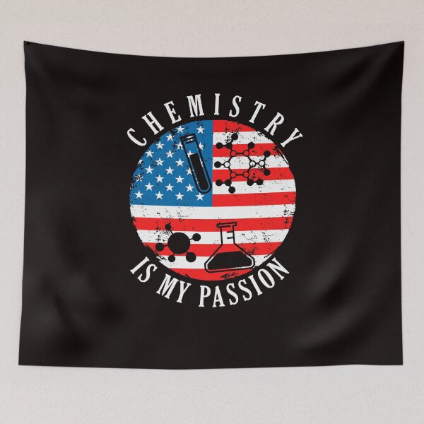 Artikelvorschau, Leidenschaft für Chemie US-amerikanische Flagge Chemiker Science Lab Tech entworfen und verkauft von TomGiantDesigns.