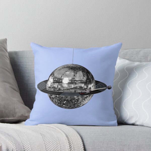 Aperçu de l'œuvre Planète disque Discoball en argent tournant créée et vendue par Deborah Camp.