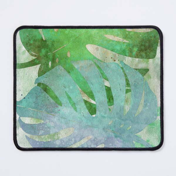 Item preview, Monstera Leaves in Teal and Green designed and sold by Pam Brisse.