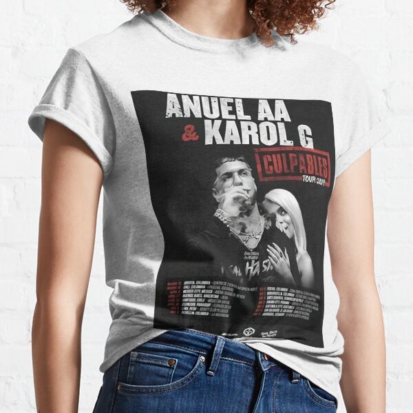 Para Hombres Mujeres Anuel Aa y Karol G Impresionante Para fanáticos del cine Camiseta clásica
