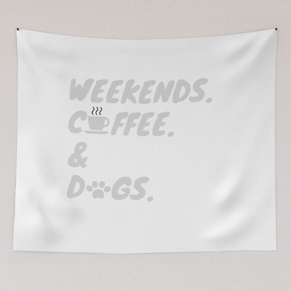 Item preview, Weekends Coffee and Dogs designed and sold by Vintage Vibe Studio.