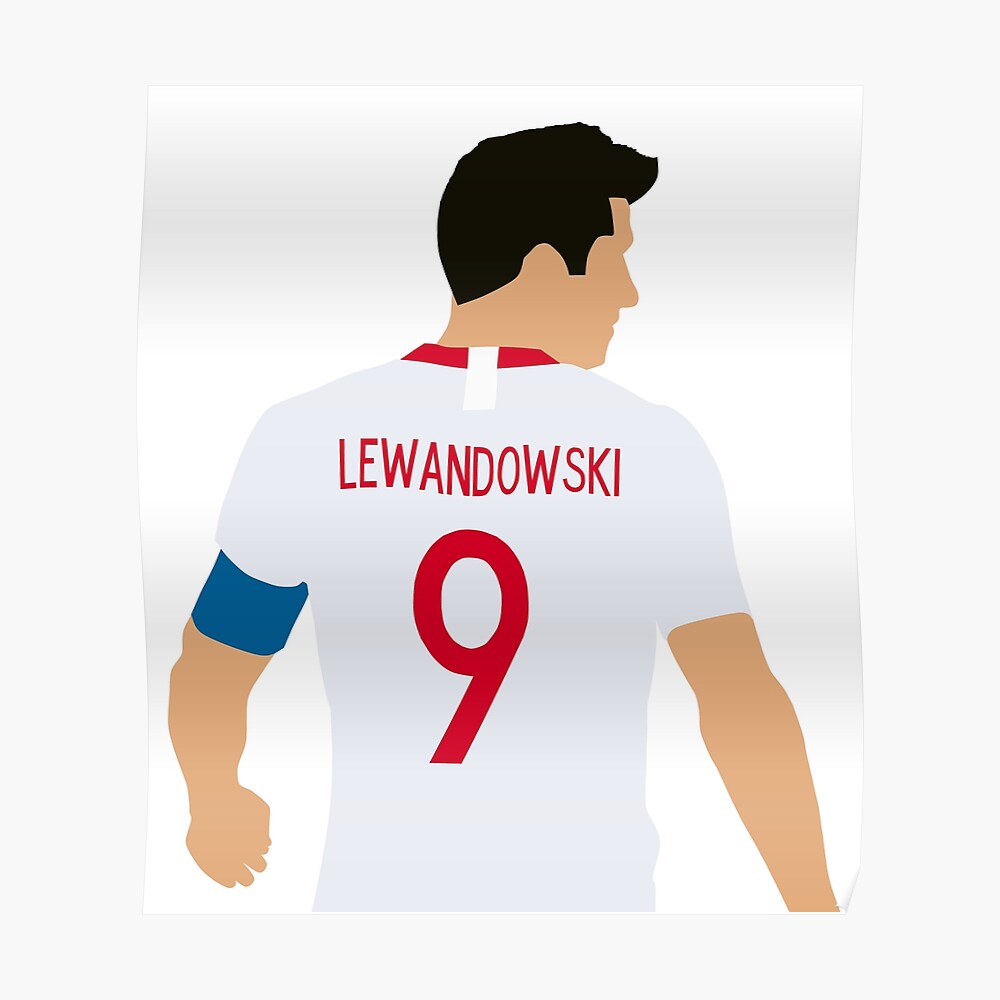 Robert Lewandowski barcelona football jersey number 9 Poster for Sale by  Justtrendytees