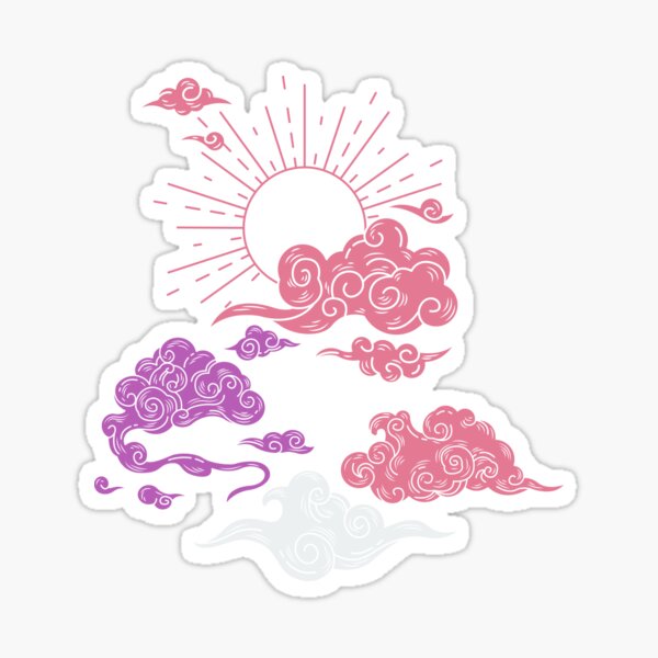 Item preview, Sun and Clouds. Sapphic Pride designed and sold by Subtle Pride Shop.